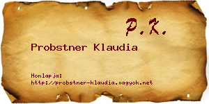 Probstner Klaudia névjegykártya